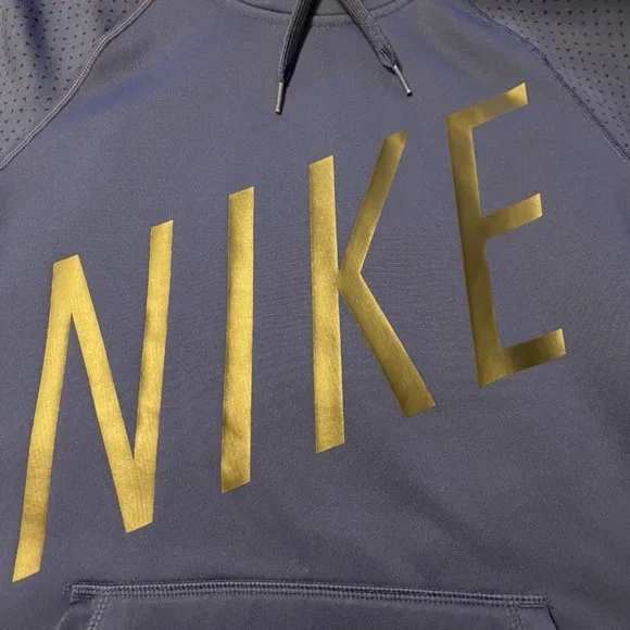 Nike Women's Size Small Royal Blue Sweatshirt Therma-Fit Hooded Hoody Hoodie EUC - Picture 6 of 9